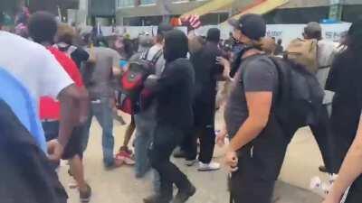 Proud boys VS various counter protestors in Kalamazoo, Mi, August 15, 2020