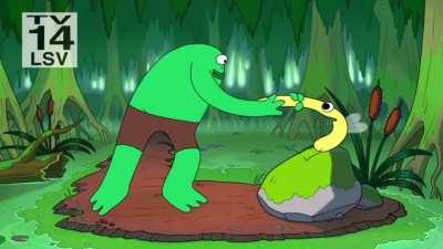 Since everyone does it with SpongeBob, here’s an entire episode of the Mr. Frog show