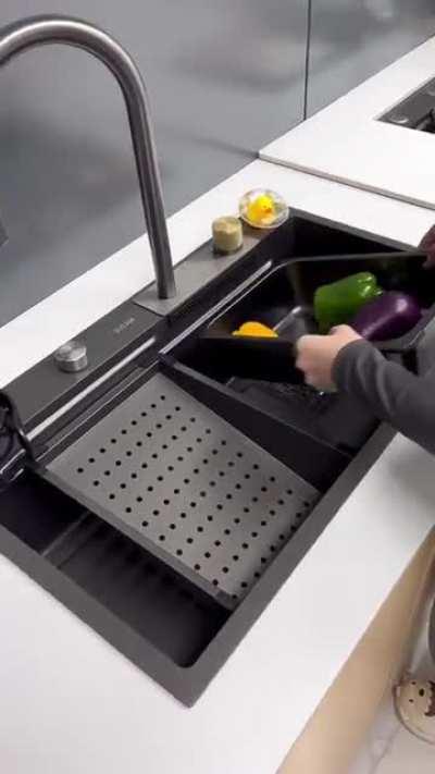 Using a multiutility kitchen sink