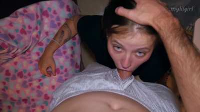 It's so good to feel the cock deep down my throat