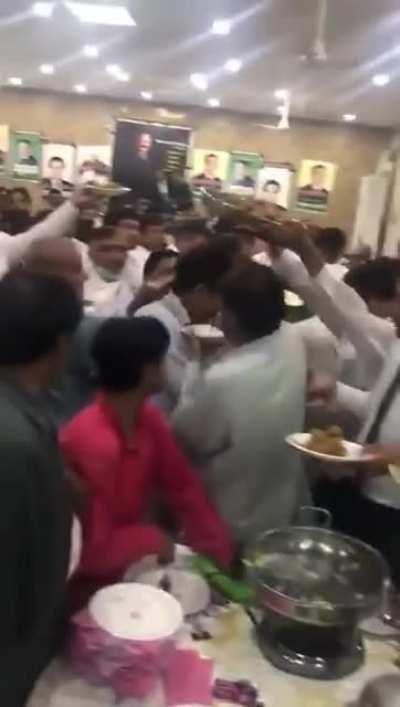 I wonder if the poor waiter gets hazard pay