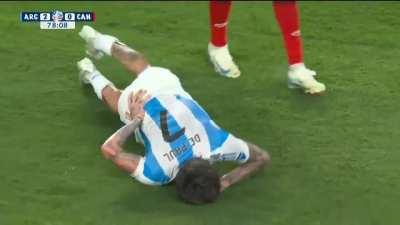 Koné yellow card vs Argentina.