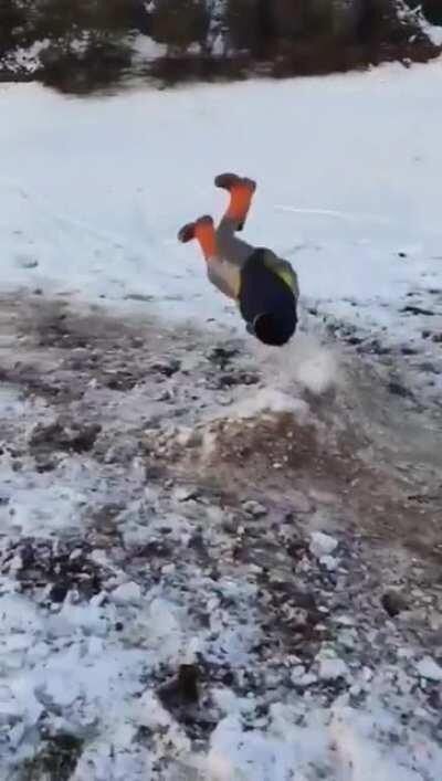 WCGR Sledding down a rocky cliff