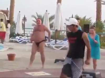 HMF while I workout in a Speedo