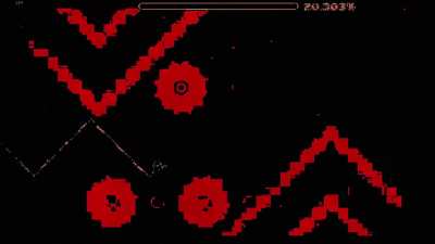 Low quality meme of my friend's friend raging over tsb while playing geometry dash