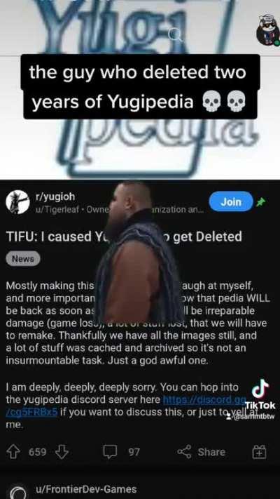 the guy who deleted Yugipedia 💀