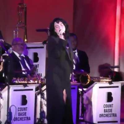 Billie performing 'Fever' by Peggy Lee last night ❤