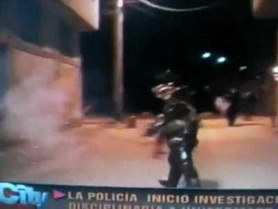 WCGW if i shove this cop if full riot gear