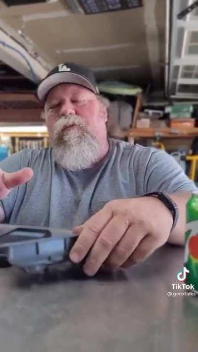 The father is not amused