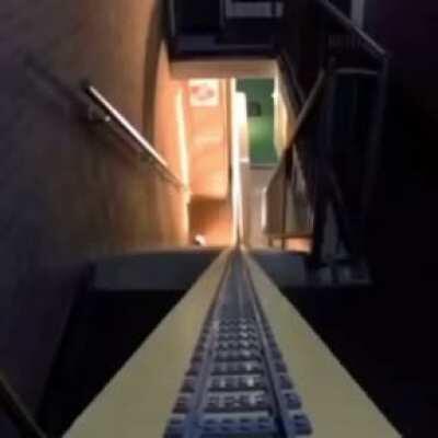 To do a sick Lego train stunt