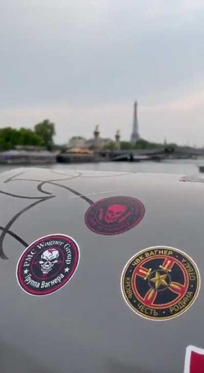 PMC Wagner Group supporters in Paris, France.

Allegedly Prigozhin has been spotted leading a column of 25,000 solders on the outskirts of Paris