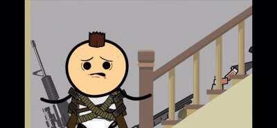 Hearing a noise downstairs