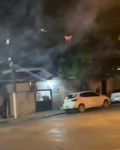 Annoyed by loud music, man uses drone to hit neighbors with fireworks