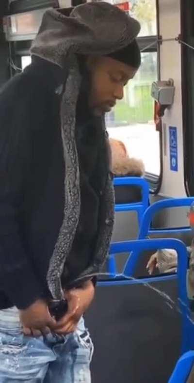 Guess he couldn't wait for his stop