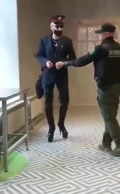 You don't mess with Russian security guards