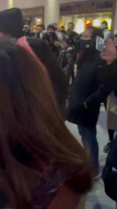 Back the Blue supporter questions authority of Police Officer