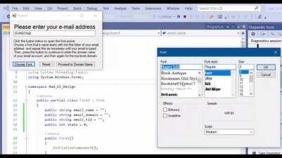 My first submission here: choose fonts whose names start with each consecutive letter of your email address