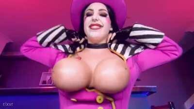 Busty Cosplay Slut Riding Your Hard Cock and Bouncing in Your Face