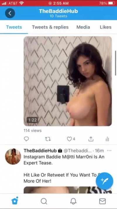 Instagram Baddie M@tti Marr0ni Loves Playing In The Shower! Twitter:@thebaddiehub