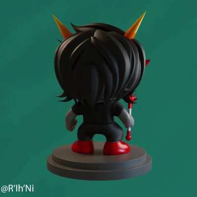 Bonus Content: Terezi Pyrope in Funko Pop Style. Homestuck 3D. uwu ~💙💙💙(It's just experimental model to test STL file... )