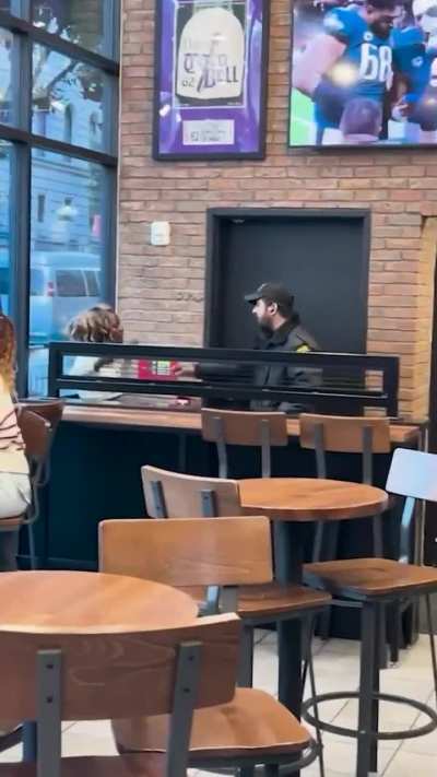 Taco Bell security guard slaps a woman in the face