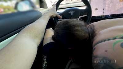 Made a bet that I could make him cum before we got to the coffee shop