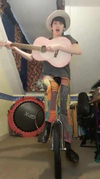 i did a cover of Holland 1945 on a unicycle