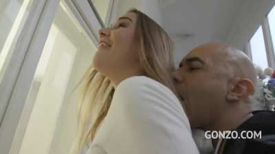 Alexis Crystal and Cristian Clay playfully fuck before a scene