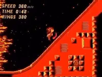 Sonic running for his life 