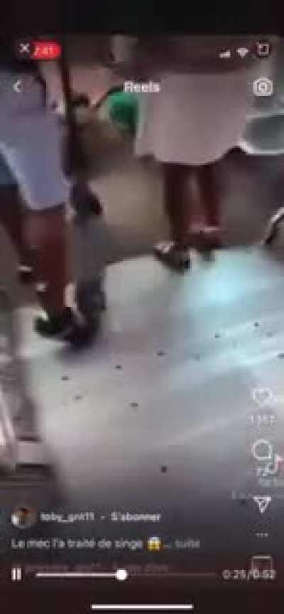 Punched and dragged out of a tram for calling a black guy a nègro