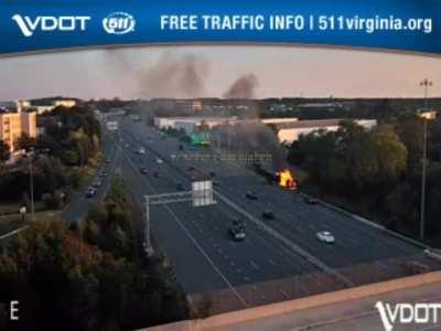 Box Truck Flips Over And Explodes In Sterling, VA