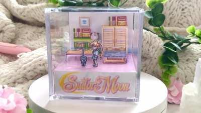 ♡ hi everyone! i wanted to share this little diorama i made based on the sailor moon rpg