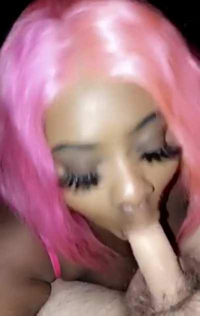 I love how my pink hair matches his pink dick 💦😋 (oc)