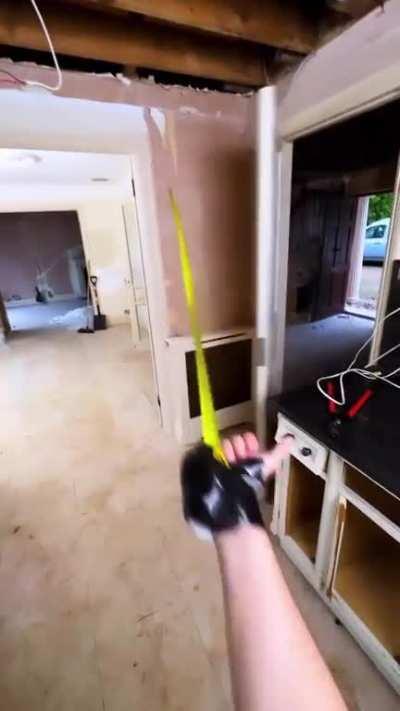 Tape measure spider man.