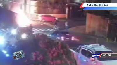 Fiery crash at intersection 