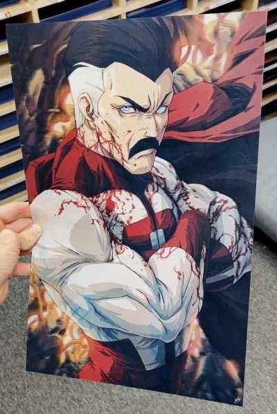 Took a month, but finished my 3D Invincible / Omni-Man Lenticular Artwork!