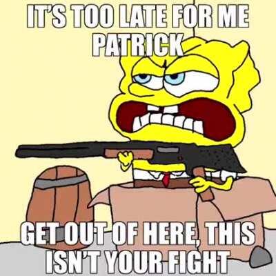 This is what happened to spunch bob after gming for one 1 second.