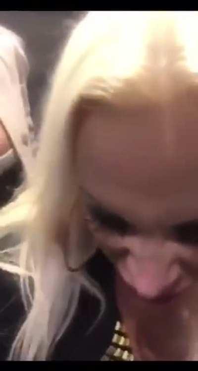 Woman after to gallons of vodka