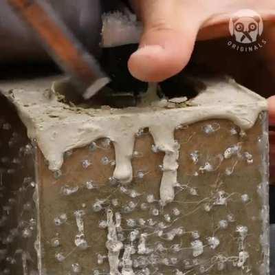 Why making something beautiful with resin when you can just use cement and ruin it?