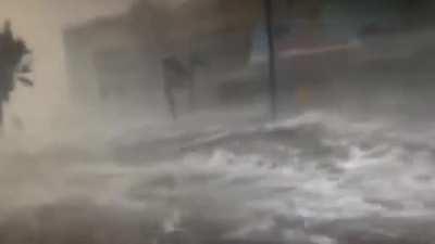 Storm surge in Fort Myers Beach, FL from a camera 6 feet off the ground