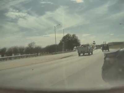 Yes, please turn right from the middle lane to avoid the puddle.