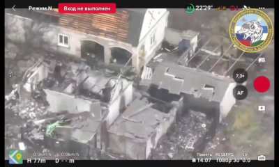 Two Ukrainian Soldiers Attempt to Attack a Russian Held Building with TM-62 Mines but are Engaged and Killed by Small Arms Fire Before Laying the Chargers - 11th November 2024