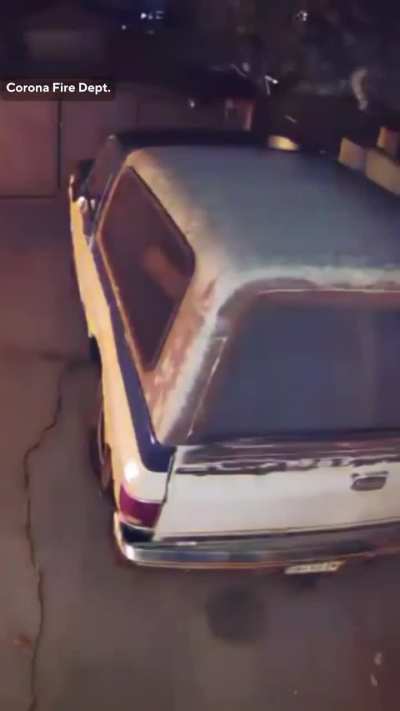 Ring video shows arsonist catching fire while setting car on fire