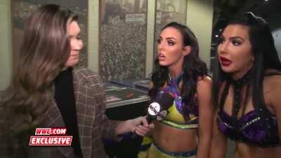 Billie Kay breaks Peyton Royce & Cathy Kelley
