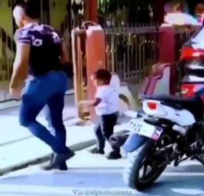 Hold my beer while I kick this kid off the bike