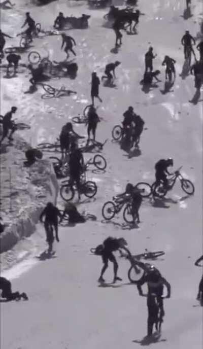 To get down the hill