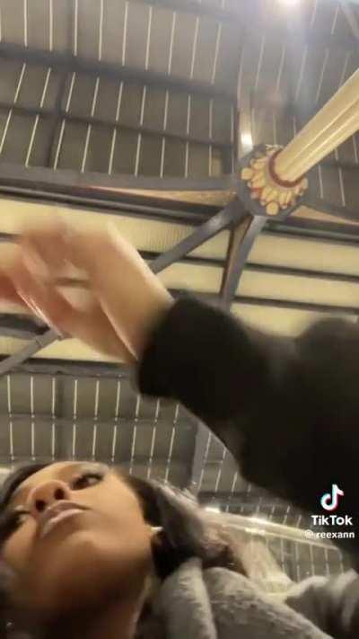 Guy won’t leave girl alone at train station 