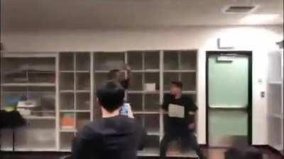 Teacher vs student fight