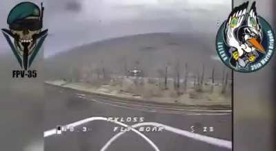 Ukrainian 35th Marine Brigade took out Russian BMP + enemy infantry. Khurakove direction. April 2025