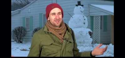 WCGW driving into a snowman